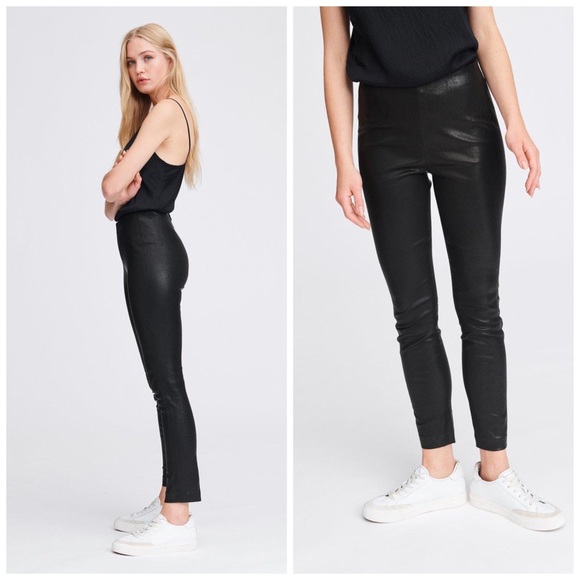 Rag and Bone Stretch Skinny Leather Pants - Picture 3 of 12